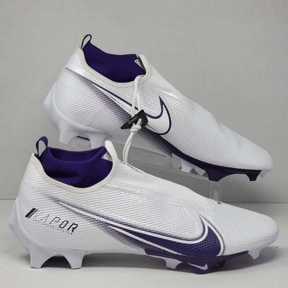 Nike Air Vapor Edge Pro 360 Football Cleats White Purple Mens Size 16 CV6345-104 - Picture 1 of 9